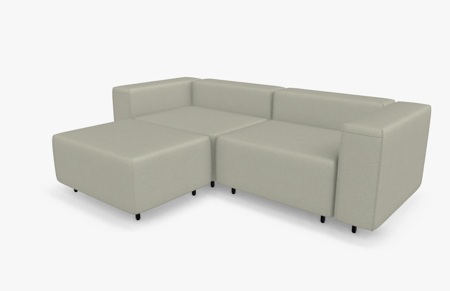 freistil Rolf Benz 122 ECHT - modulares Sofa (Bundle 3) | 2303 achatgrau | 7-teilige Polstergarnitur Modernes, graues Ecksofa mit klaren Linien, ideal für zeitgenössische Wohnzimmer