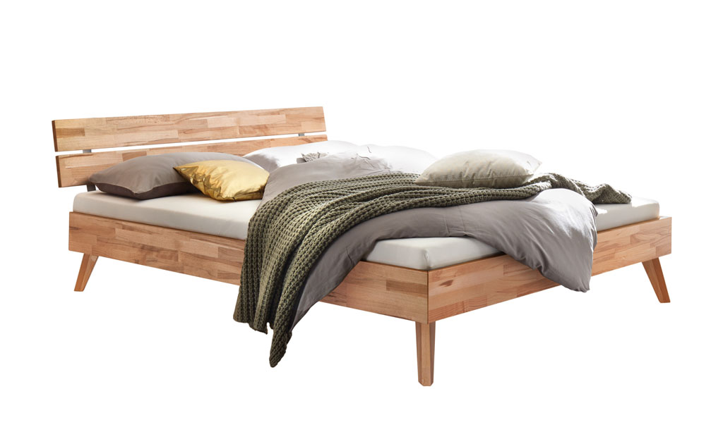 Hasena - Trento Bett Ortona | Rahmen Trento 16 | Kopfteil Lino | Füße Nelo | konfigurierbar