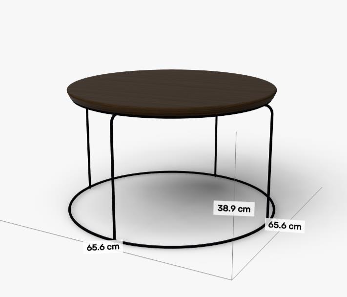 Gestell: RAL 9005 Tiefschwarz | Tischplatte: Eiche massiv braun gebeizt (Type 151-510)