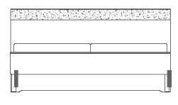 Illustration eines Bettes vor weißem Hintergrund