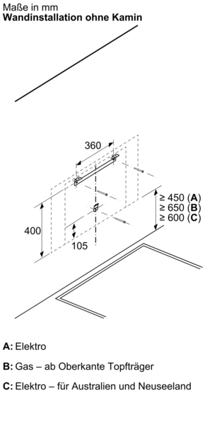 Siemens powerLine LC81JAN60 iQ500 Wand Dunstabzugshaube 80 cm Klarglas schwarz bedruckt