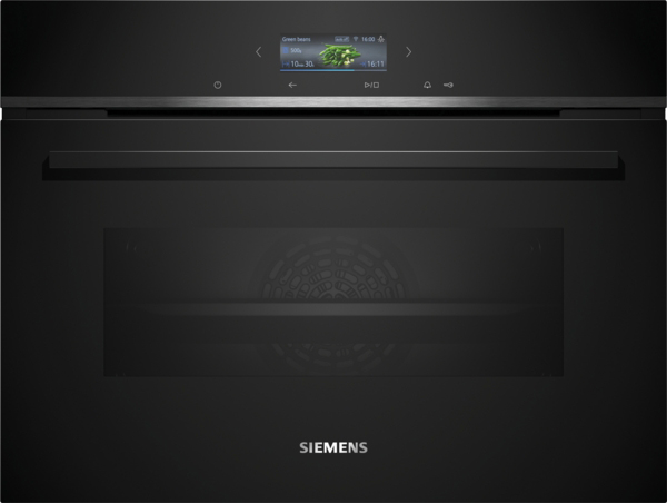 Siemens - Einbau-Kompaktbackofen iQ700 (60x45 cm) | Schwarz, Edelstahl | CB734G1B1