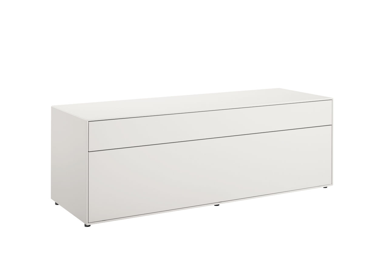 now! by hülsta. easy | Baukasten, 1 Klappe | Lack-reinweiß | B: 128 cm | 43103