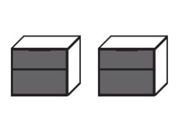 2 x Konsole mit 2 Schubkästen | B 55,0 x H 47,0 x T 41,1 cm