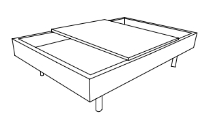 RB.906-1 Rolf Benz. 906 SINA | Couchtisch mit Ablage