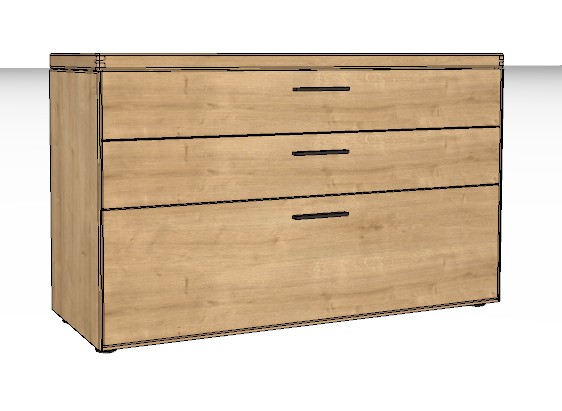 Wöstmann WM 2520 - Sideboard | Type 2261 | B: 121,9  cm | Wildeiche massiv