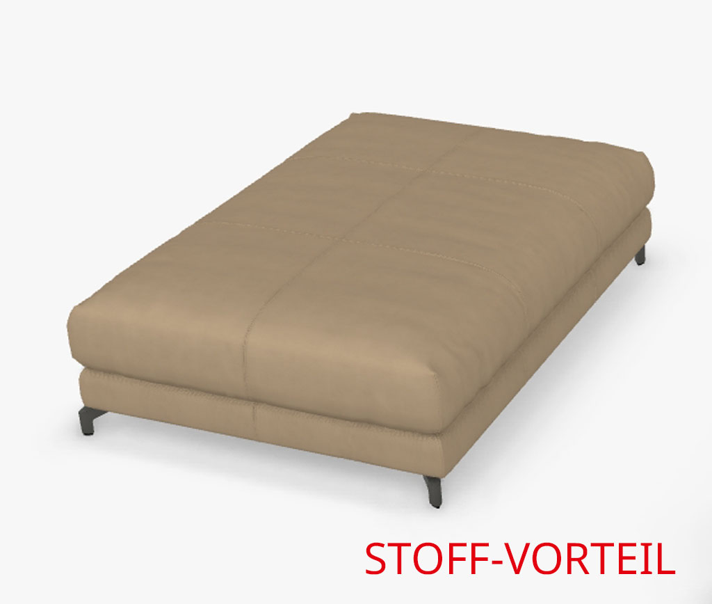 beige leder polsterbank mit schwarzen füßen rolf benz nuvola