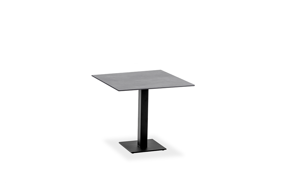 Niehoff Garden. Bistro | G510 | Tisch, quadratisch | 81 x 81 cm | Stahl anthrazit/HPL Beton