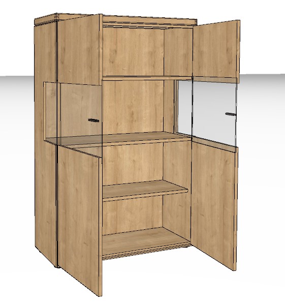 Wöstmann WM 2520 - Highboard | Type 4960 | B: 91,9 cm | Wildeiche massiv