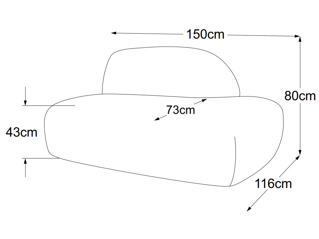 designwerk Globe - 2HT rechts | B: 150 cm | D074521
