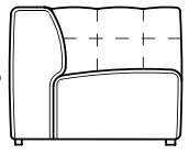 Illustration eines Sofaelements vor weißem Hintergrund