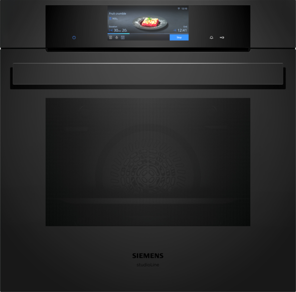 Siemens studioLine - Einbau-Backofen iQ700 (60x60 cm) MATT SCHWARZ | HB978GNM1