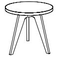 HA.5808 Hasena - Circo Nachttisch (Beistelltisch) | ø 45 cm | alle Ausführungen konfigurierbar