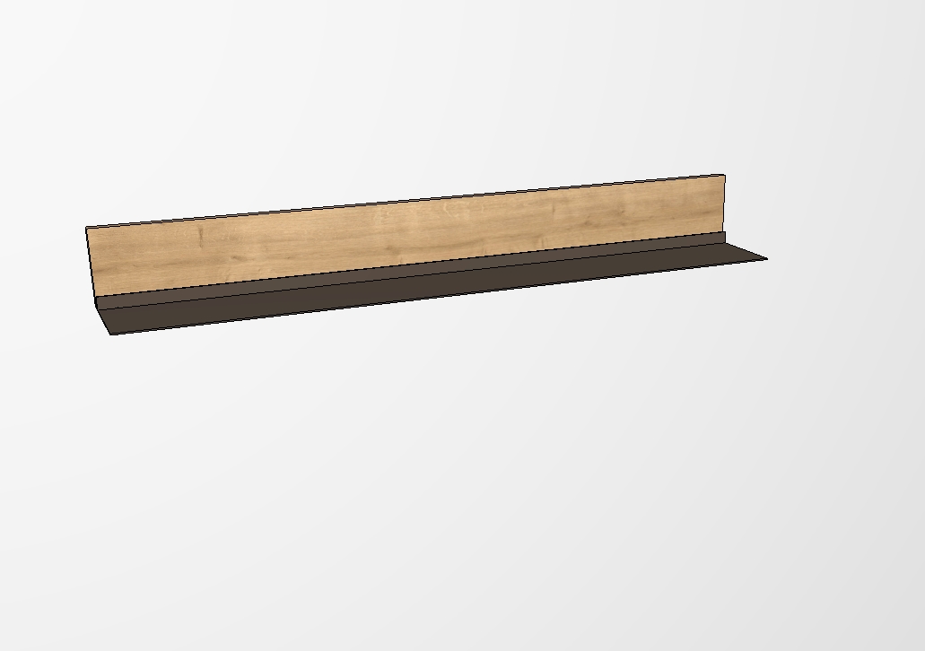 Schlichtes Holz- und Metallwandregal, ideal für Dekoration oder Stauraum in modernen Wohnräumen