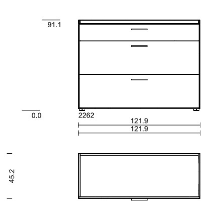 Wöstmann WM 2520 - Sideboard |  Type 2262 | B: 121,9  cm | Wildeiche massiv