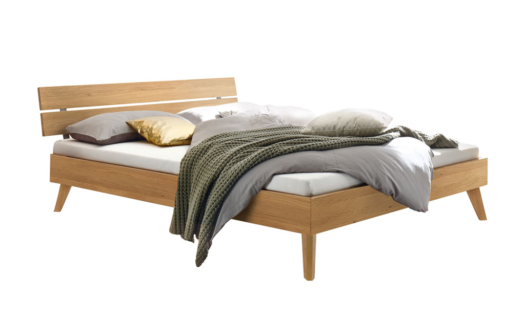 Hasena - Trento Bett Ortona | Rahmen Trento 16 | Kopfteil Lino | Füße Nelo | konfigurierbar