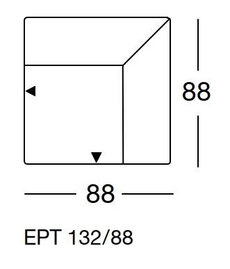 freistil Rolf Benz 132 - Eckpolsterteil | B: 88 cm | EPT 132/88