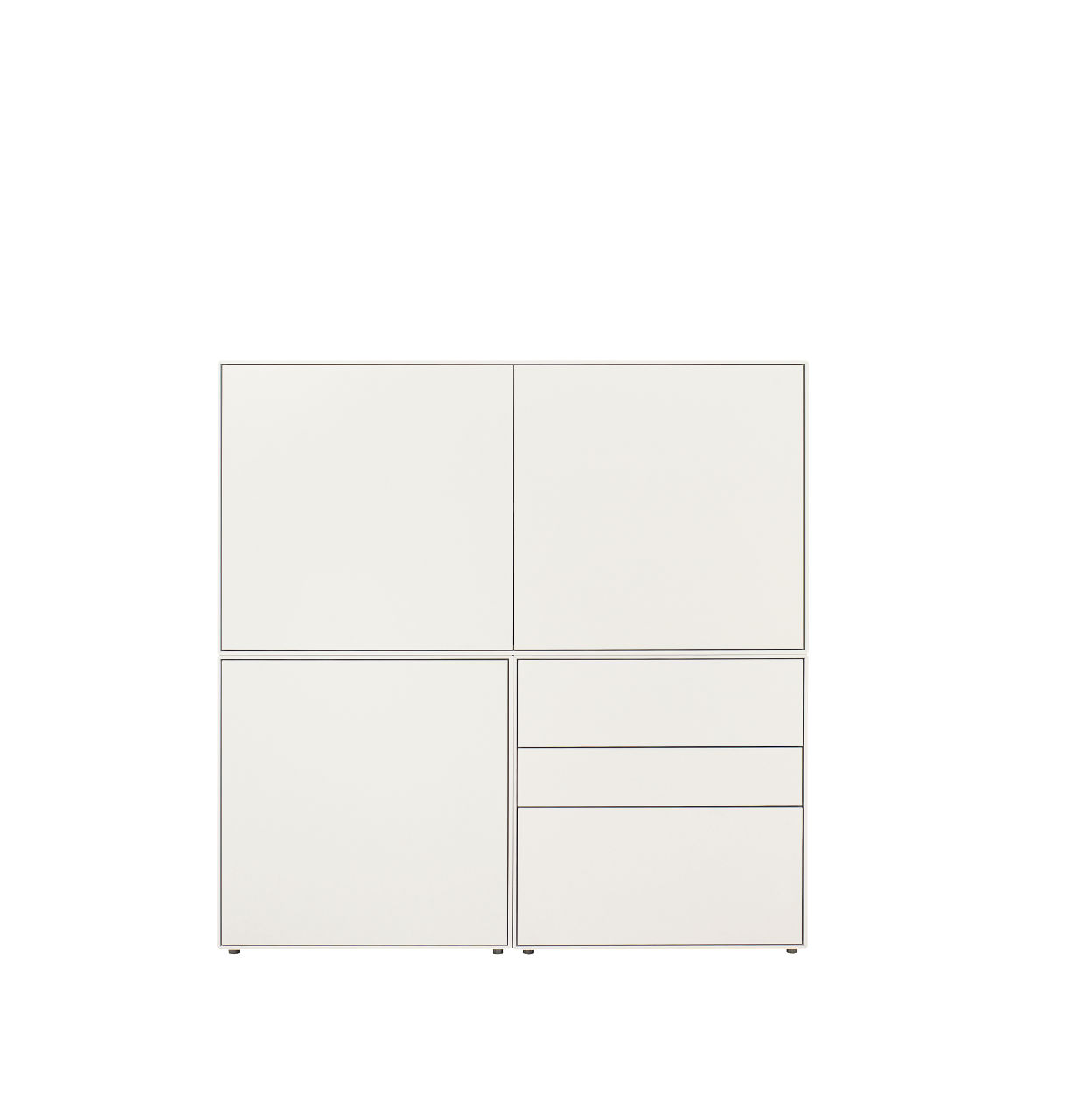 now! by hülsta. easy | Highboard | Lack-reinweiß | B: 128 cm breit | 980063