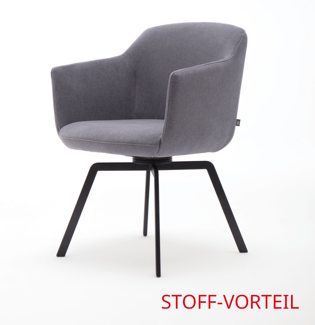 grauer Polsterstuhl 640 von Rolf Benz