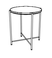 HA.7805 Hasena - Nali Nachttisch (Beistelltisch) | ø: 45 cm | alle Ausführungen konfigurierbar