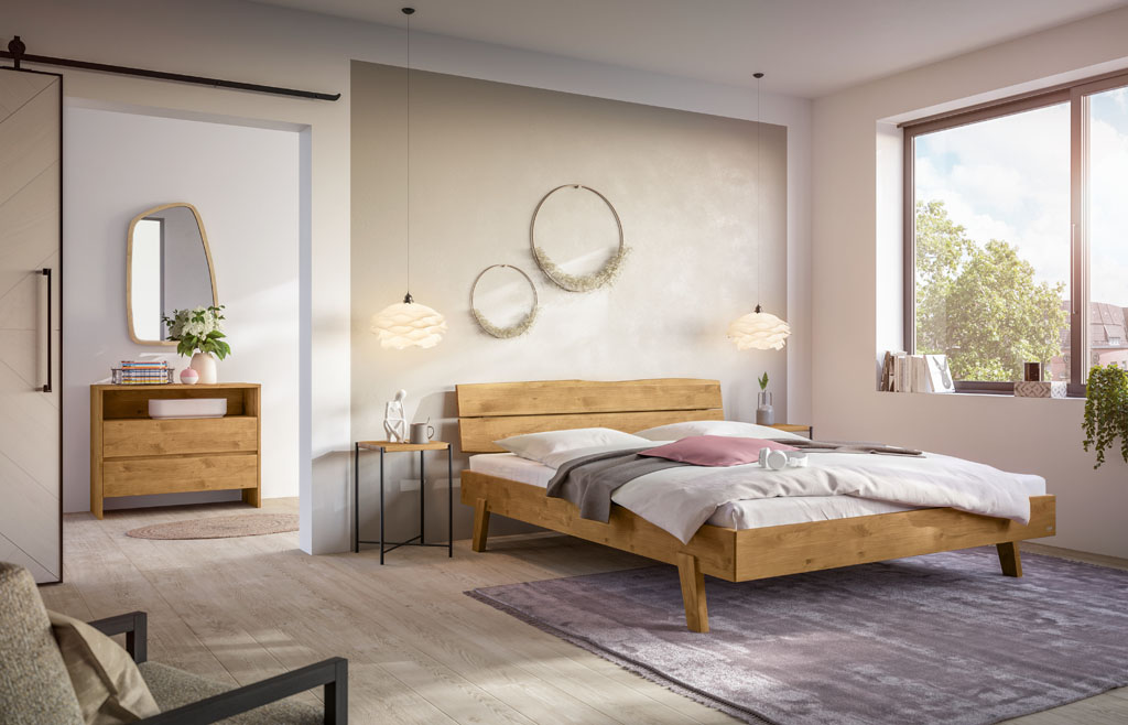 Hasena - Trento Bett Silvana | Rahmen Trento 16 | Kopfteil Turano | Füße Getano | konfigurierbar