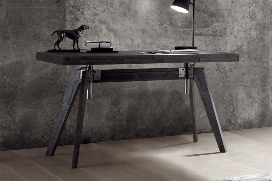 schwarzer Sekretär aus Holz