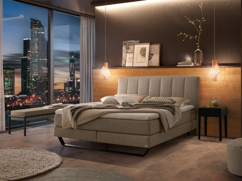 Hasena -  Boxspring PRONTO Ambra | inkl. Matratze und Topper | versch. Größen & Farben konfigurierbar