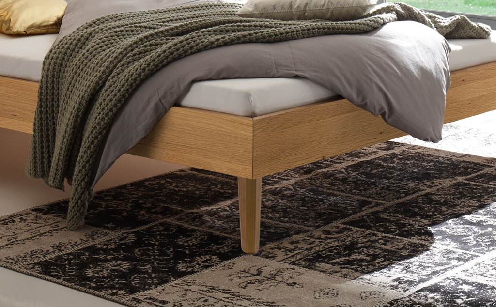 Hasena - Trento Bett Ortona | Rahmen Trento 16 | Kopfteil Lino | Füße Nelo | konfigurierbar