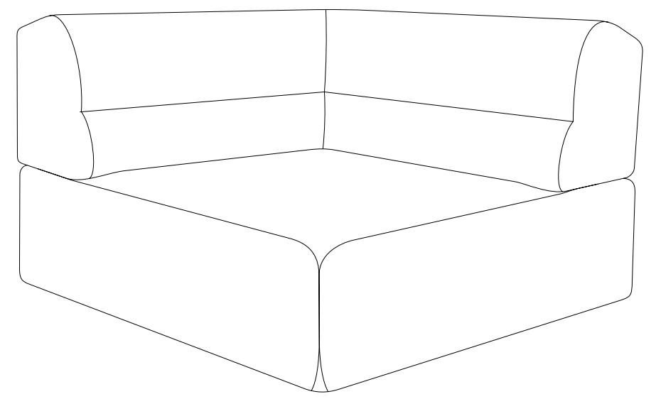 DW.C.D081519 designwerk Colosseo - Ecke | B: 114 cm | ohne Funktion | D081519