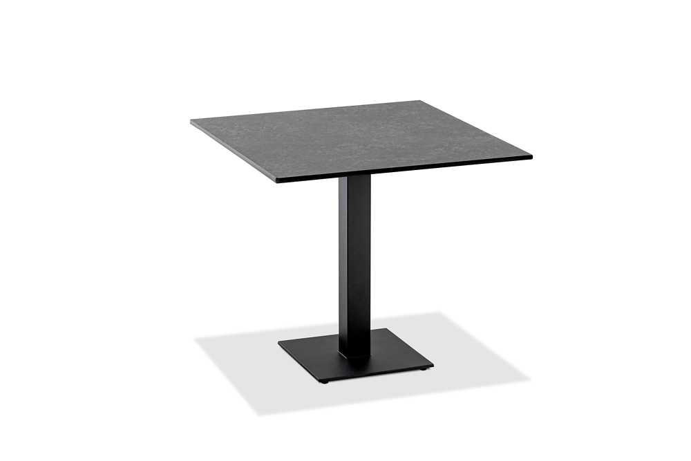 Niehoff Garden. Bistro | G510 | Tisch, quadratisch | 81 x 81 cm | Stahl anthrazit/HPL Granit