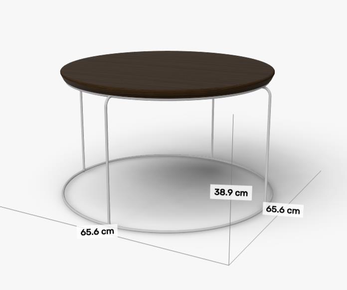 Gestell: RAL 7047 Telegrau | Tischplatte: Eiche massiv braun gebeizt (Type 151-513)