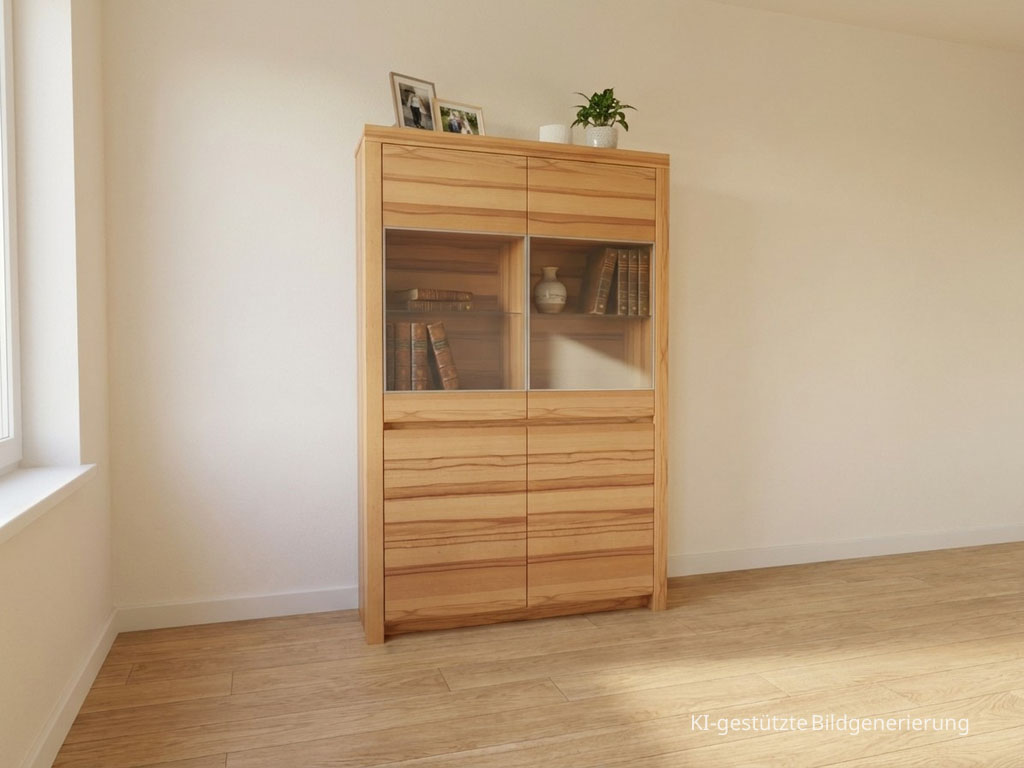 Wöstmann Soleo 3000 - Vitrine | Type 5340 | H: 200,8 cm | Wildeiche oder Kernbuche massiv