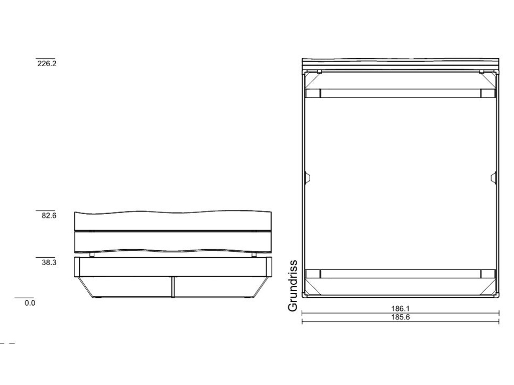 180 x 210 cm