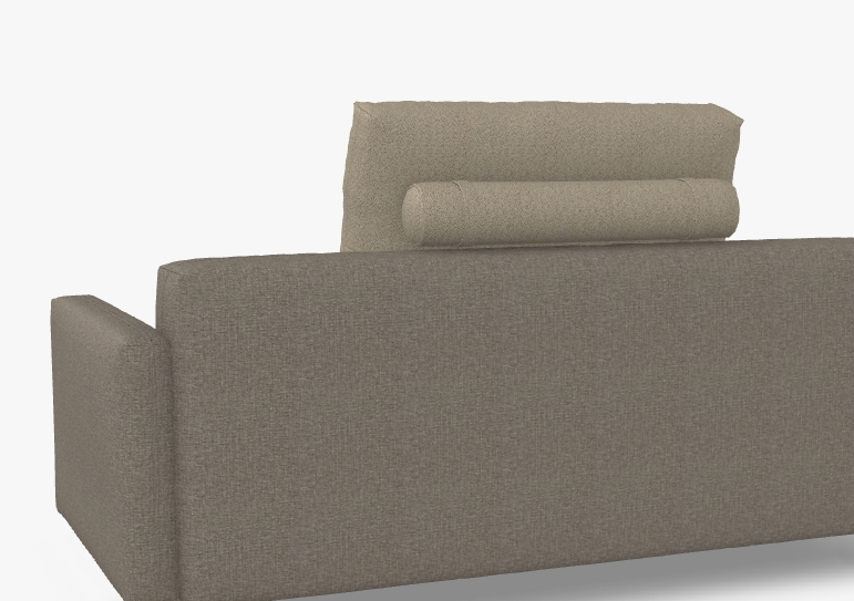 braunes sofa mit rückenkissen mit rolle rolf benz nuvola