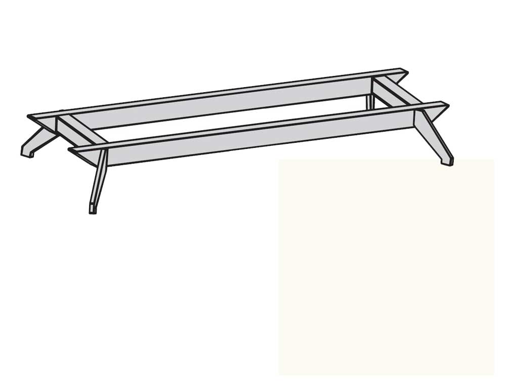Gestell, pulverbeschichtet Lack weiß