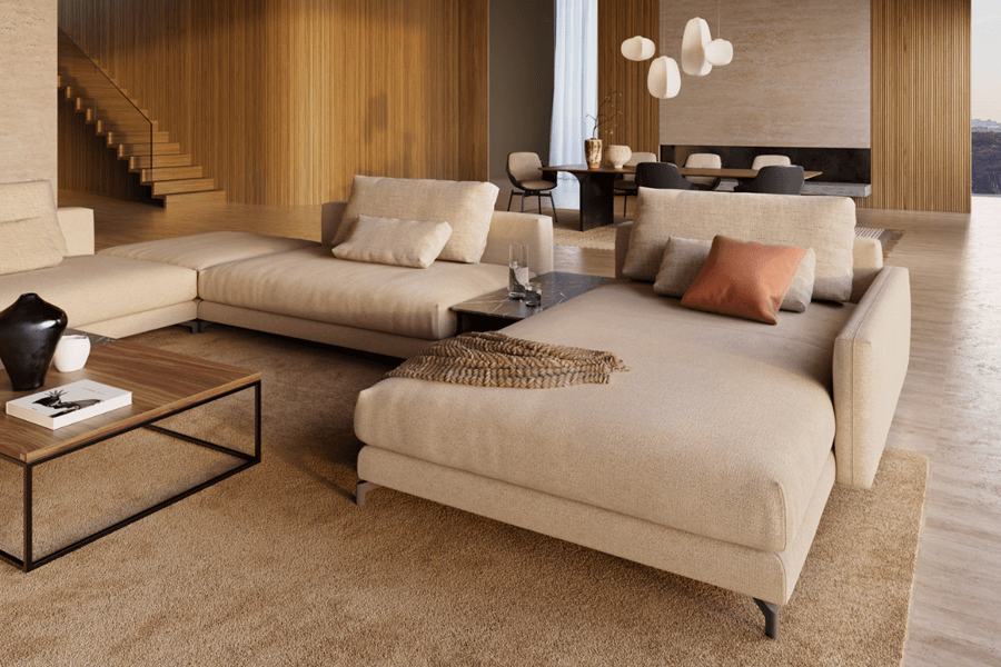 Couch Garnitur in beige