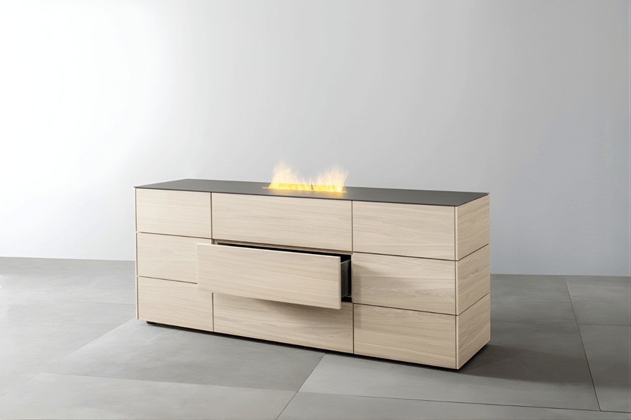 Sideboard mit integriertem Wohnkamin
