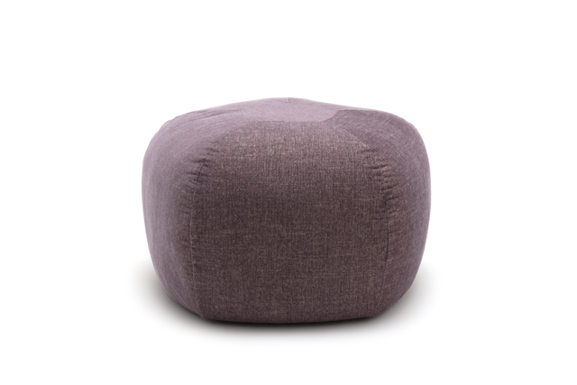 Runder Sitzhocker mit lila-grauen Stoffbezug von creation by Rolf Benz CR 498