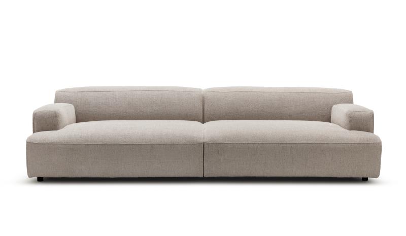 modernes graues Loungesofa vor weißem Hintergrund