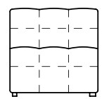 Illustration eines Sofaelements vor weißem Hintergrund
