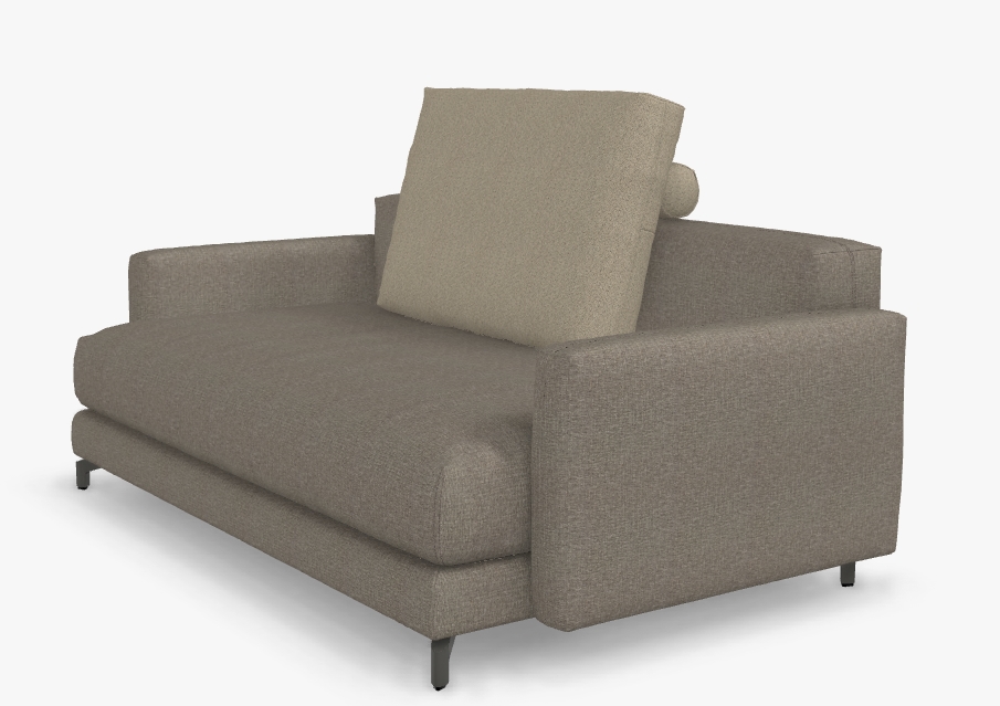 braunes sofa mit rückenkissen mit rolle rolf benz nuvola