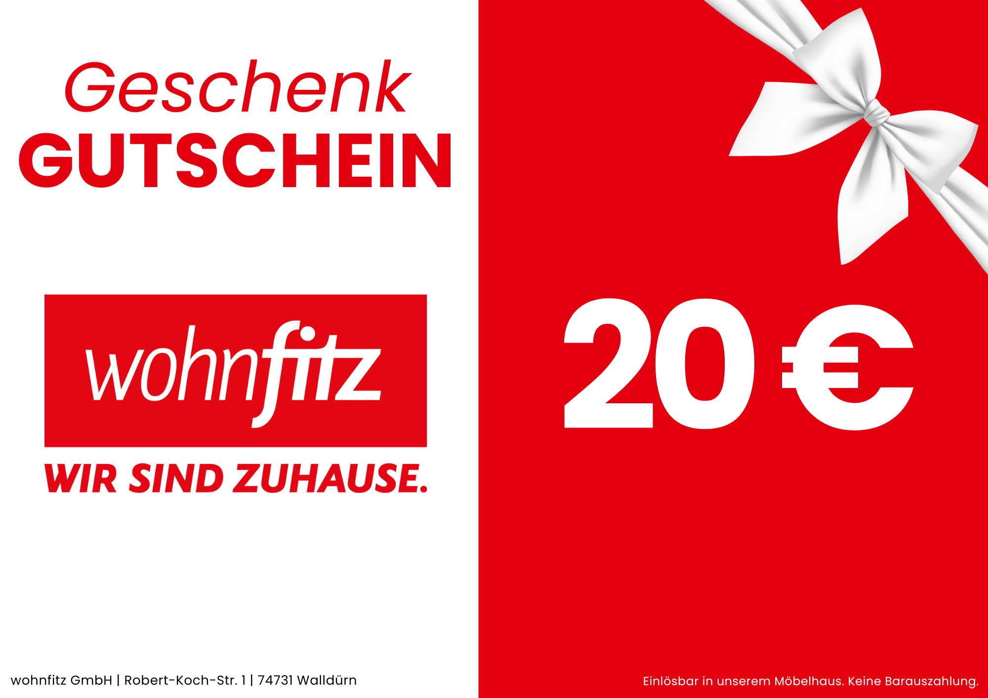 Geschenkgutschein im Wert von 20,00 €