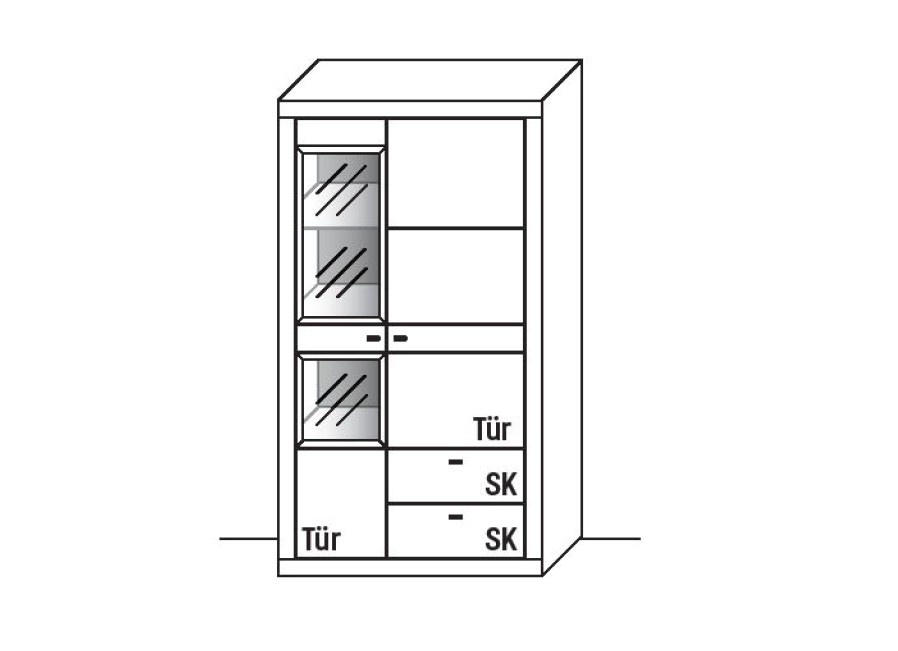 Illustration eines Schrankes vor weißem Hintergrund