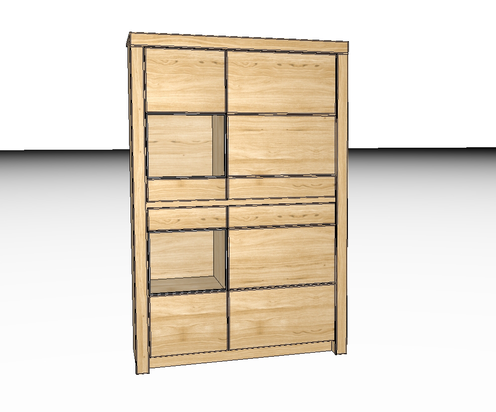 Wöstmann Soleo 3000 - Schrank | Type 4123/4124 | B: 112,3 cm | konfigurierbar Vielseitiger Holzschrank mit verschiedenen Fächern zur Aufbewahrung