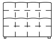 Illustration eines Sofaelements vor weißem Hintergrund