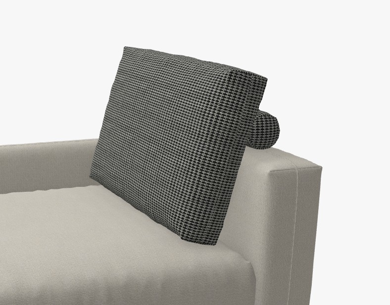 Rolf Benz 007 NUVOLA - Rückenkissen mit Rolle | 84 x 57 cm | Bezug 22.405