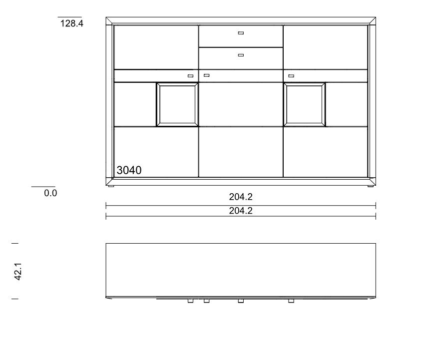 Type 3040 | B: 204,2 cm