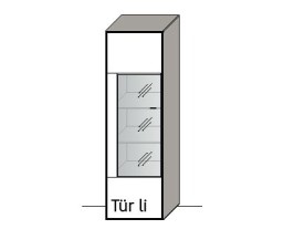 Illustration eines Highboards vor weißem Hintergrund