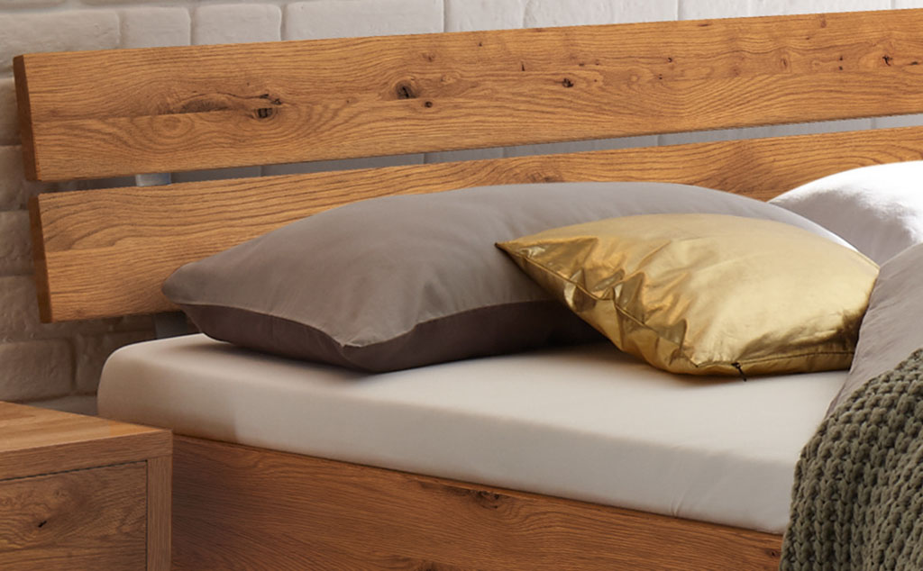 Hasena - Trento Bett Ortona | Rahmen Trento 16 | Kopfteil Lino | Füße Nelo | konfigurierbar