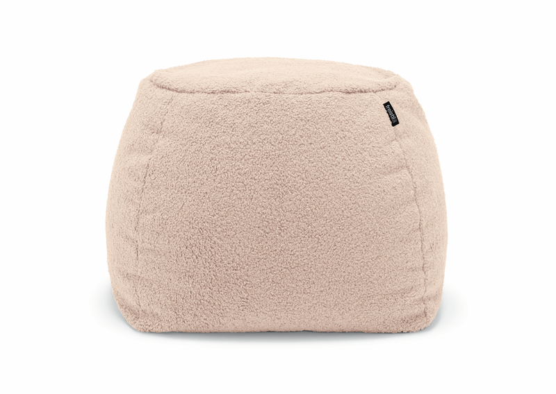 freistil Rolf Benz 173 - Pouf rund | Teddy Edition | 6531 perlweiß Beiger Sitzpouf aus weichem, texturiertem Stoff